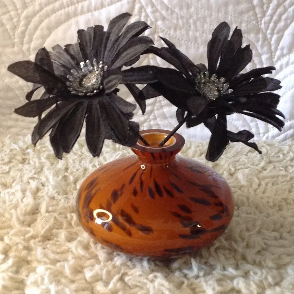 Squat Body Luster Glass Bud Vase Similar - Murano Polished Pontil Scar Art Glass